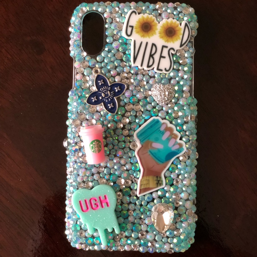 3D Bling iPhone X/Xs “Vibes” Hard Case